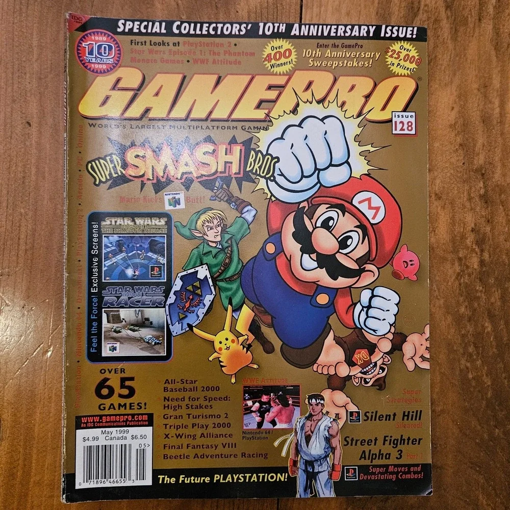 VTG GamePro Magazine Issue #128 May 1999 Super Smash Bros Zelda Mario Pokemon